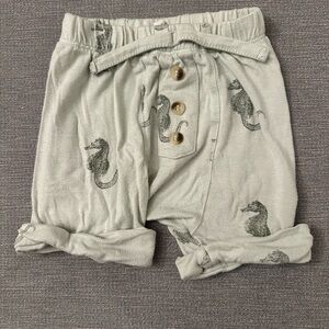 Two pairs of Kate Quinn bloomer/jogger capris. Size 6-12mo